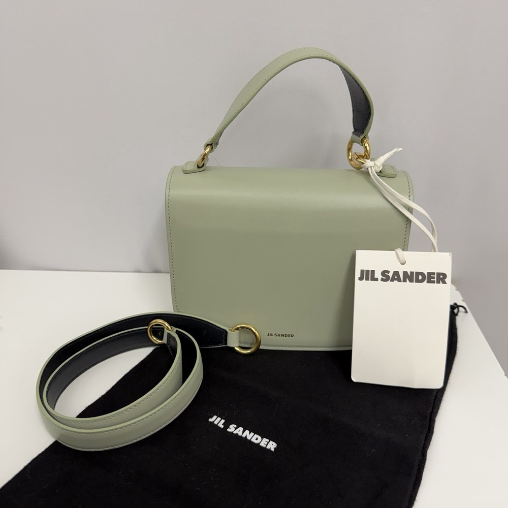 Jil Sander Leather Shouder Bag Seafoam Green NWT $1,590.00 Simple & Elegant